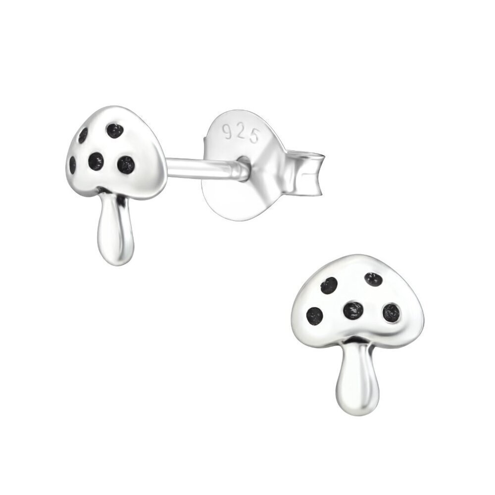 Sterling Silver Mushroom Ear Stud | 925 Silver 6mm